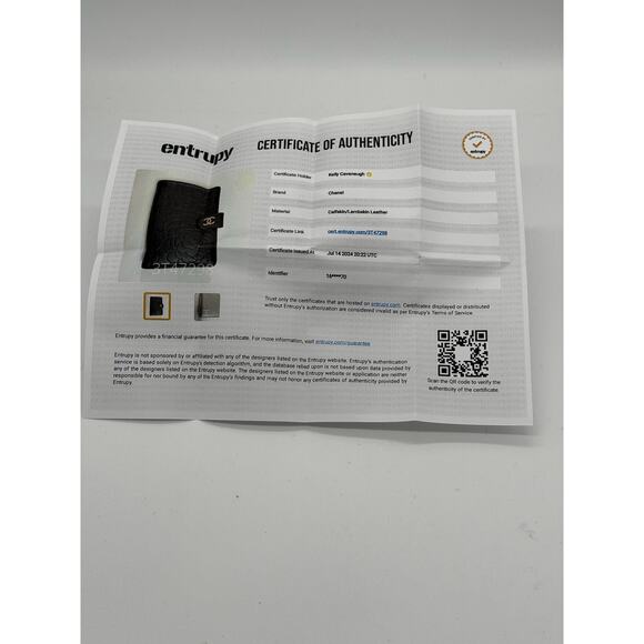 Chanel Lambskin L-Zip Pocket Wallet Black*Camilla Flower Embossed*HOT! COA - Picture 13 of 13